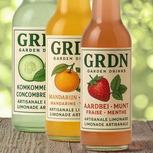 Artisanale limonade met aardbei en munt